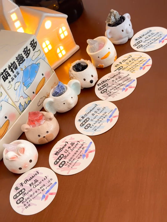 Adorable Crystal Animal Blind Box Collection – Cute Desk Decor for Animal Lovers