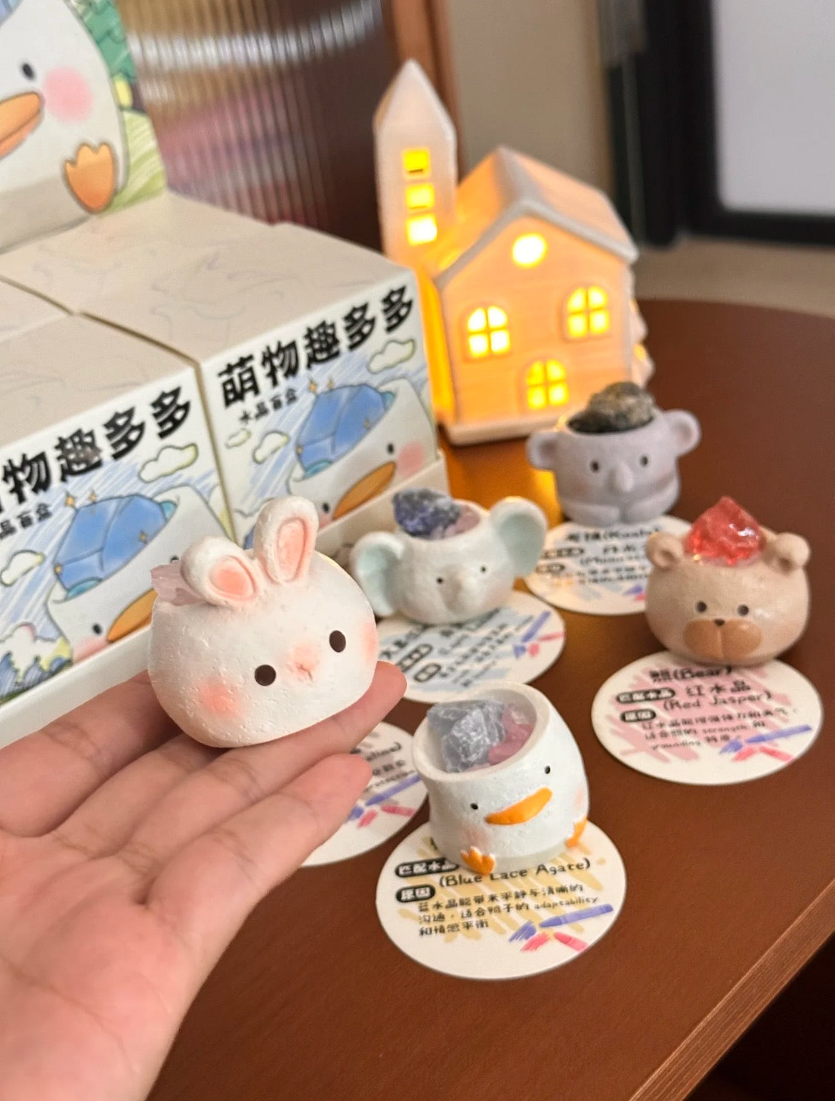 Adorable Crystal Animal Blind Box Collection – Cute Desk Decor for Animal Lovers