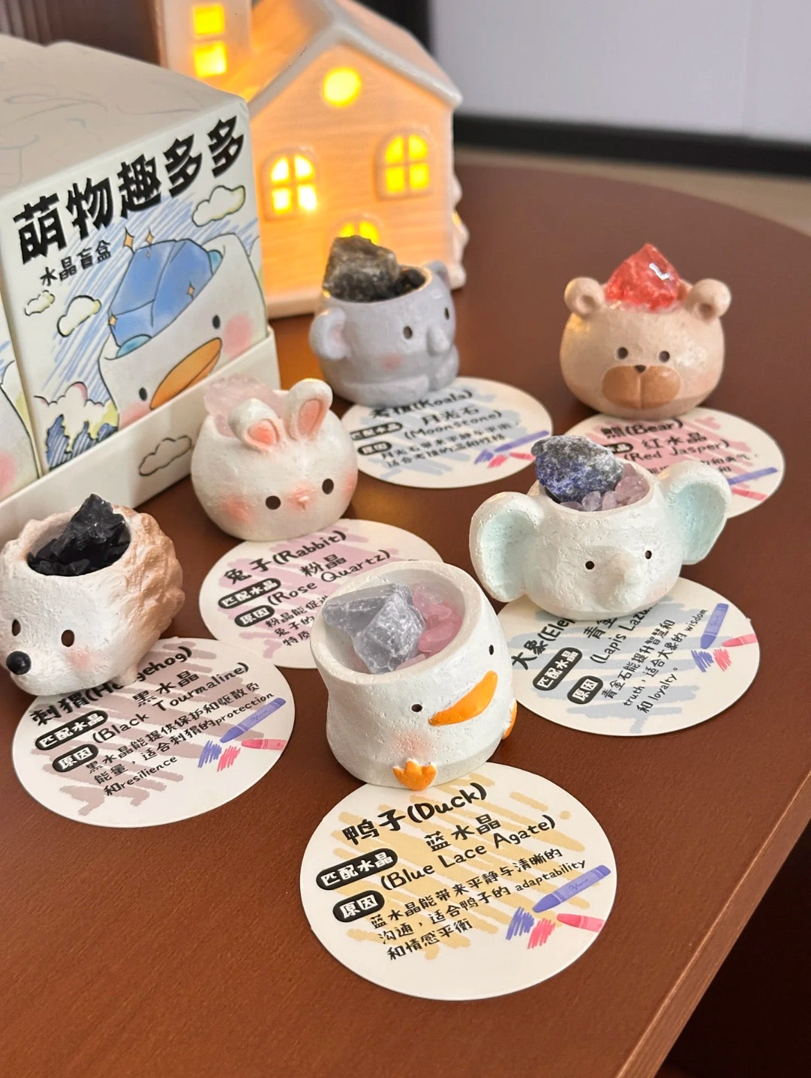 Adorable Crystal Animal Blind Box Collection – Cute Desk Decor for Animal Lovers