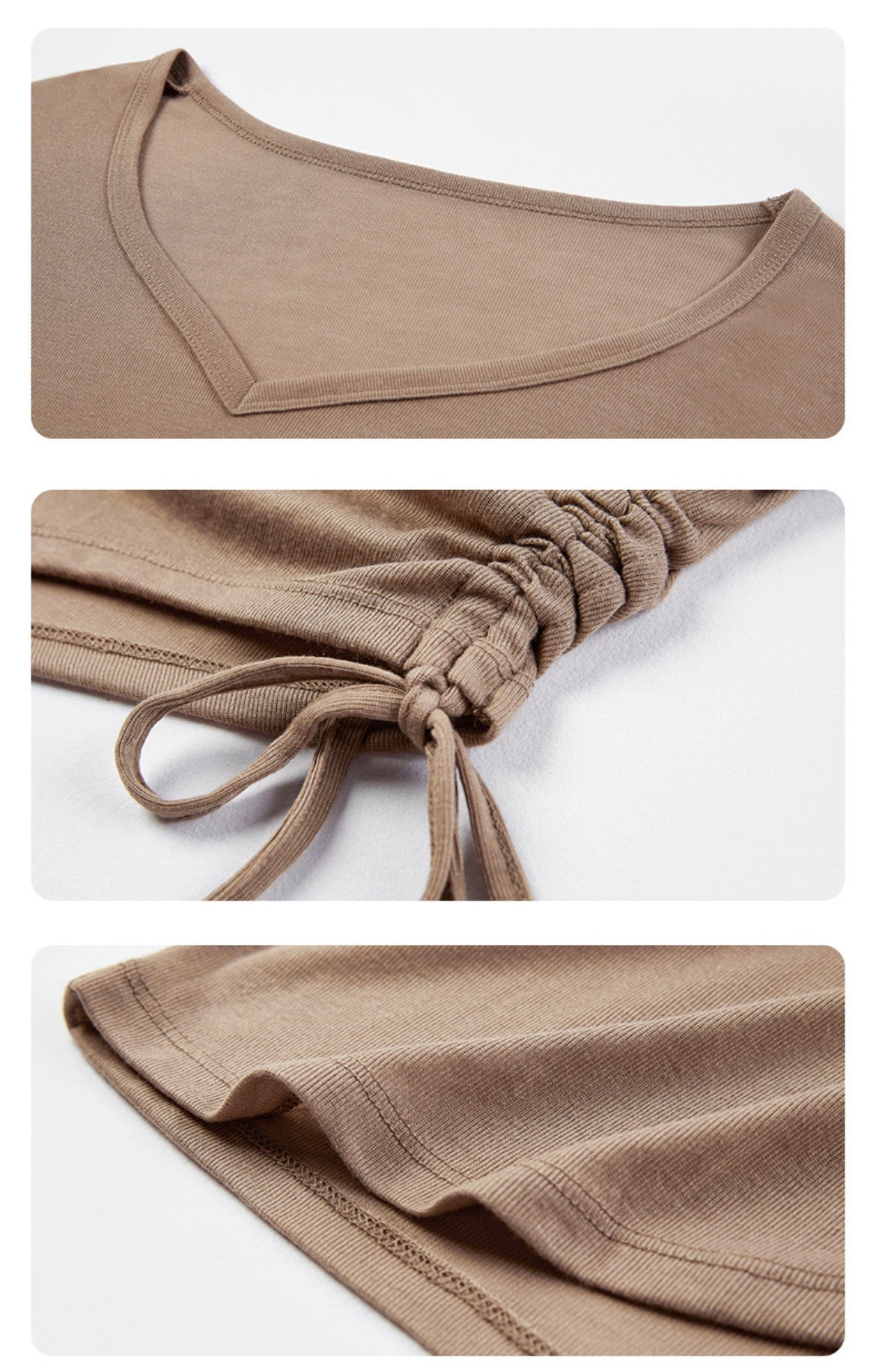 Women's Long Sleeve Yoga Cover-Up | Ruched Drawstring & Hip Coverage